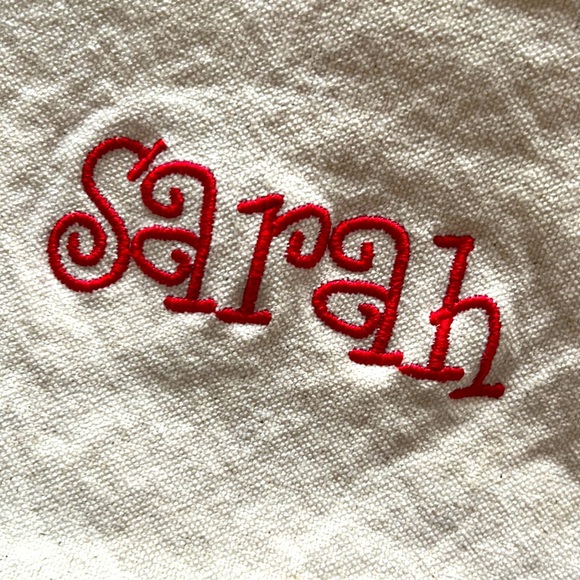 CB Station Canvas Make Up or Accessory Bag Monogram “Sarah” - Picture 3 of 5